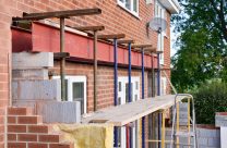 Secured Loans - building renovations being made on house scaffolding