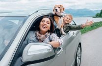 Life Insurance - family in car with dog